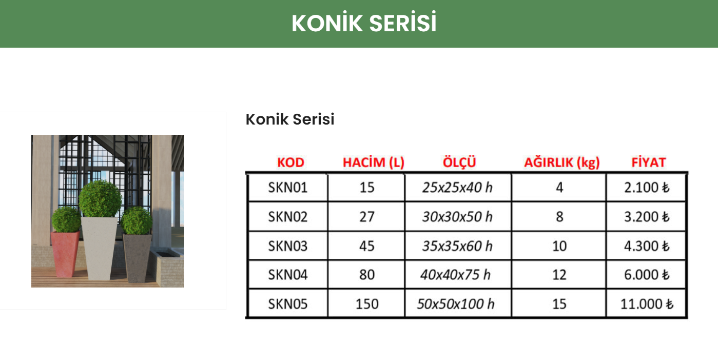 18  KONİK SERİSİ